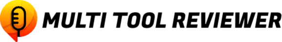multi tool reviewer, logo, black